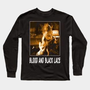 Giallo Iconic Styling Anthems and Black Lace Vintage Scenes Tee Long Sleeve T-Shirt